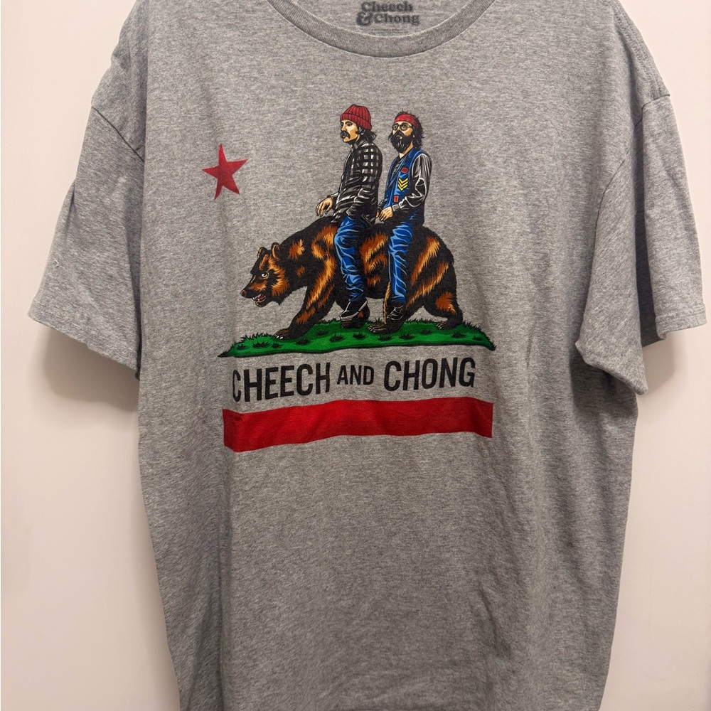 Gray Cheech and Chong Graphic T-Shirt